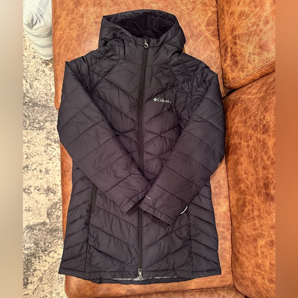 Girls Columbia Heavenly Long Jacket Black - Large (14-16)